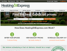 Tablet Screenshot of heatingoilexpress.com